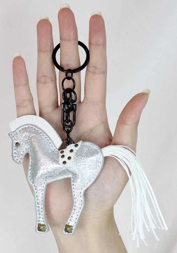Horse Keychain, Hanging Charm Accessory for Purse, Bag and Backpacks Pony Key Chain for Women