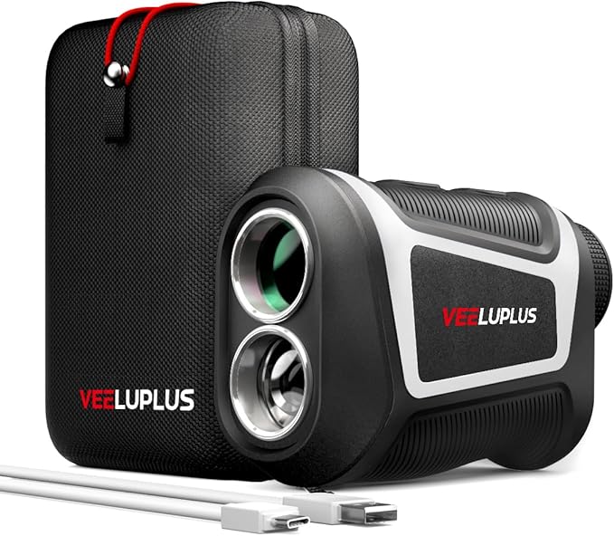 Golf Rangefinder with Slope, Golf- 660 Pro Rangefinder, Flag Pole Locking Vibration, 6X Magnification, Rechargeable, Golf Accessories Magnet Mount Rangefinders with LCD Clarity View