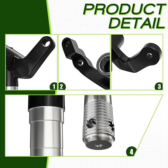 Golf Cart Spindle Deluxe Front End Repair Kit, Spindle Assembly Include Passenger Side & Driver Side, Fit for EZGO PDS/TXT 2001.6-Up Electric & Gas Golf Cart, OEM# 70673-G02, 70942-G02
