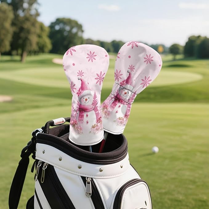 Golf Club Head Covers for Club Protective, Waterproof PU Leather Driver Fairway Wood Hybrid Head Cover