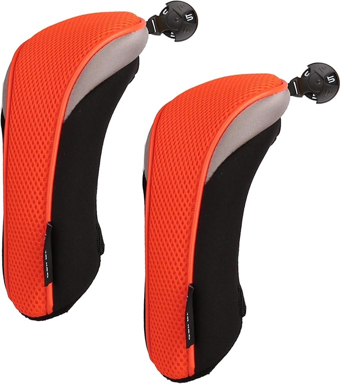Golf Builder 2pcs/Set Golf Club Hybrid Head Covers Utility UT Cover with Interchangeable Number Tag