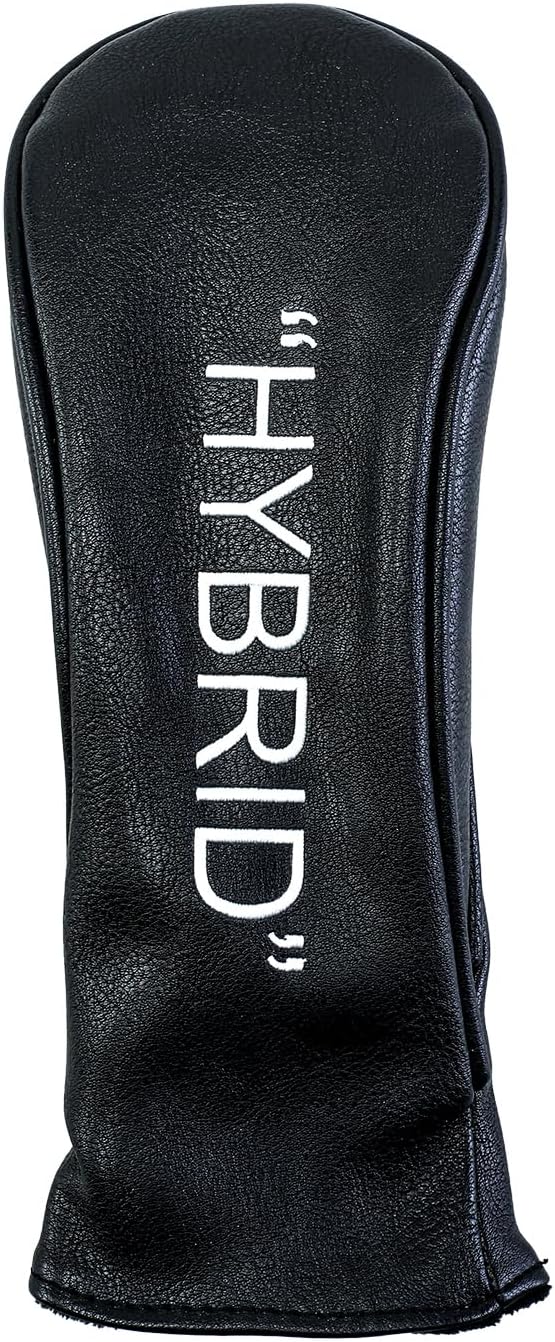 Golf Club Covers – Leather Driver Headcover, Fairway Wood, 3 Wood, Hybrid, Fits Mallet Blade Putter Head Covers Alignment Stick Cover