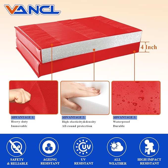 Gym Padding Wall Pads for Gym Wall Mats Basketball Wall Padding 2" Thick Foam Gym Wall Pad for Kids Wall Pad Protection, Waterproof Durable Wall Pads for Safety Colorful Wall Pad