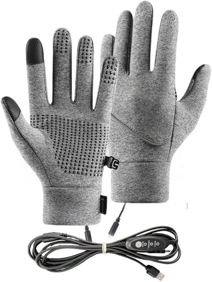 Heated Gloves for Men and Women, Winter Full Finger Hand Warmers Heated Gloves for Skiing Cycling Golf Hiking