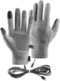Heated Gloves for Men and Women, Winter Full Finger Hand Warmers Heated Gloves for Skiing Cycling Golf Hiking