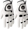 FINGER TEN Men’s Golf Gloves Left Hand Right with Ball Marker 2 Pack, Weathersof Grip Soft Comfortable, Fit Size Small Medium ML Large XL