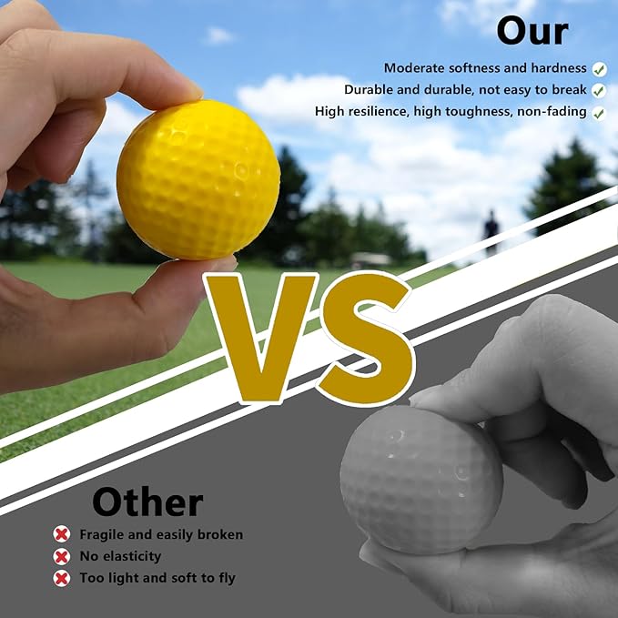 Foam Golf Practice Balls 16 or 54 Pack Soft Limited Flight Golf Balls, Perfect for Indoor and Backyard Swing Practice!…