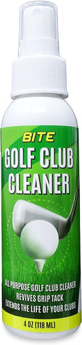 Bite Golf Club Grip Cleaner Spray | Keeps Clubs, Irons, and Drivers Clean | Use With Cloth, Brush, or Bottle Brush Refill | Restore Grip Tack