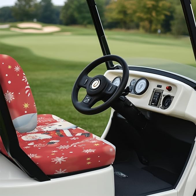 Fashion Print Golf Cart Seat Covers 2 Passenger Golf Cart Backrest Cover Golf Cart Seat Towel Gift for Friends