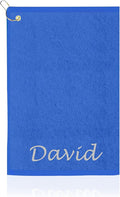 Personalized Passion Golf Towel with Embroidered Name - 16"x26" Custom Golf Towels with Clip - Soft & Highly Absorbent Plush Velour - Easily Wipes Away Sweat and Dirt - Gift for Golfers - Royal Blue.