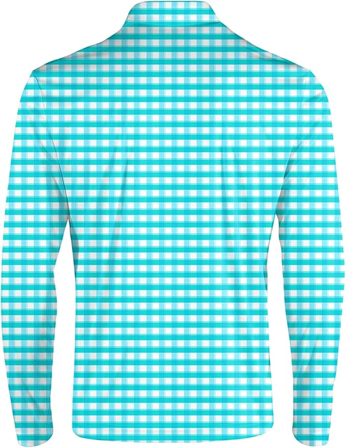 Men's Long Sleeve Golf Shirt Quick Dry 3 Button Work Fishing Outdoor Casual Collar Shirt
