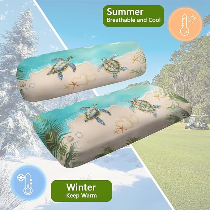 Fashion Print Golf Cart Seat Covers 2 Passenger Golf Cart Backrest Cover Golf Cart Seat Towel Gift for Friends