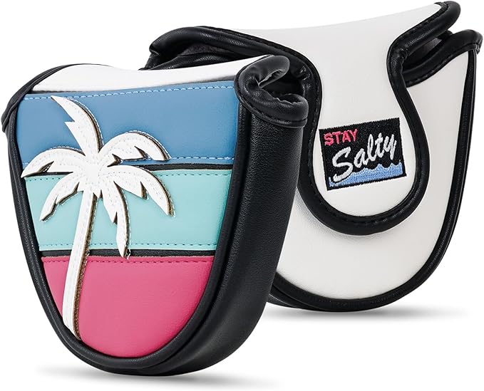mytag Tropical Golf Headcovers, Coconut Tree Golf Head Covers for Woods and Driver, Putter Covers 3D Embroidery