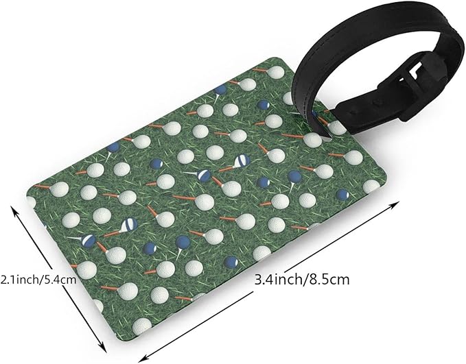 Golf Balls Tees Luggage Tag Suitcase Identify Labels Personalized Travel Bag Tag 2.5X4.1Inch