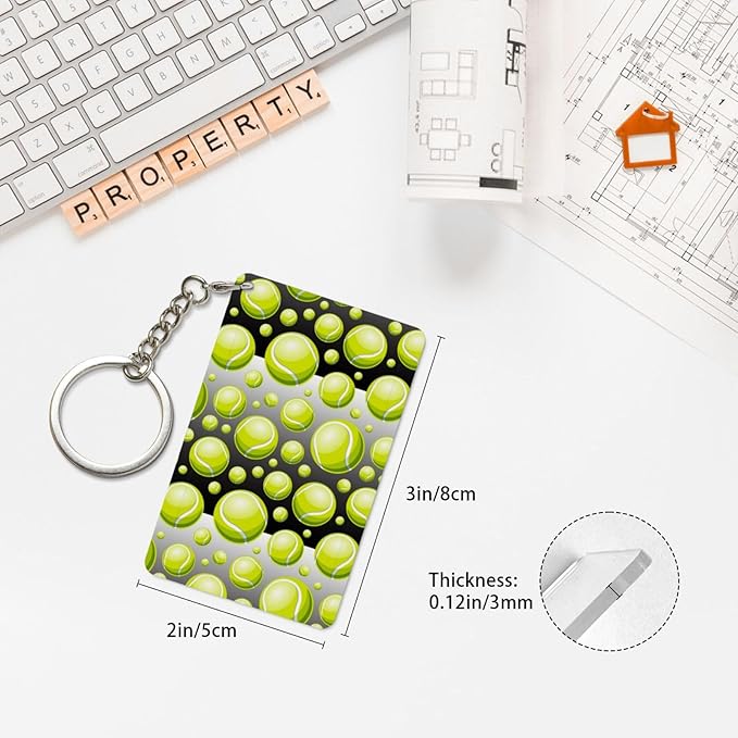 Golf Keychains Rectangular Acrylic Keychain Daily Key Ring Car Key Fob Holder 2X3 Inch