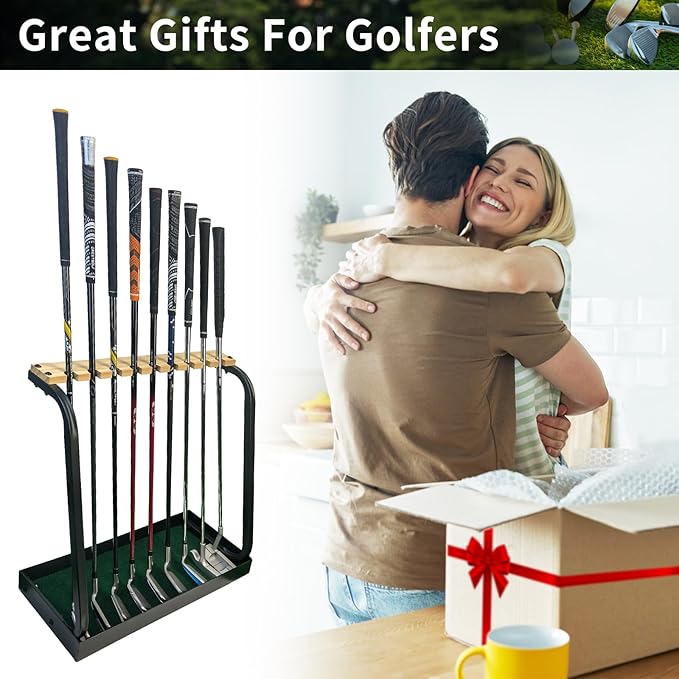 Crestgolf Golf Club Organizers Golf Club Display Golf Putter Rack (9-Hole or 18-Hole or 27-Hole for You to Choose) (Update-9-hole)