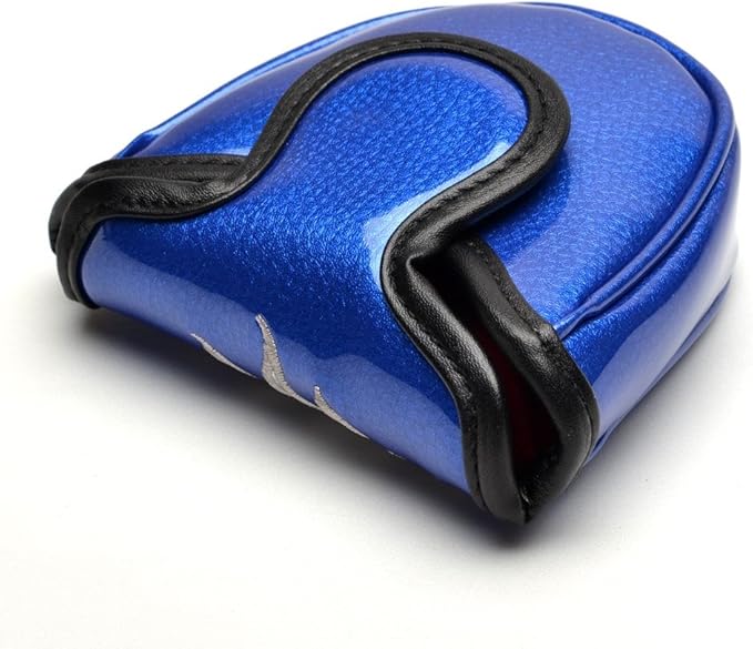 GOOACTION Skull Golf Club Heel Shafted Mallet Putter Cover Magnetic Closure Design Synthetic Leather Putters Headcover Blue
