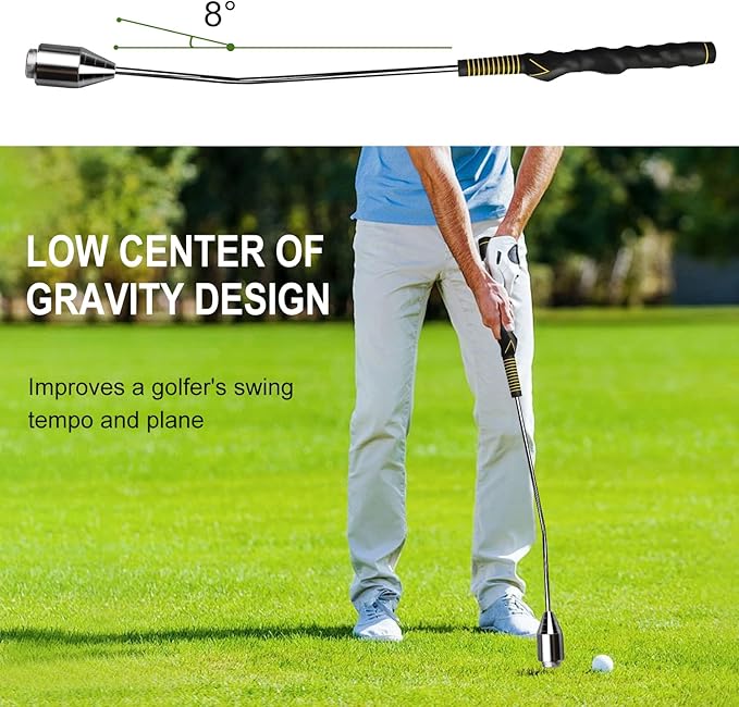 Golf Swing Trainer Aid, Weighted Golf Club for Tempo & Grip Training for Right & Left-Handed Golfers, Indoor & Outdoor Warm-Up Practice Accessories