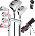 8 Pieces Complete Golf Club Set for Men Left or Right Handed – Mens Golf Clubs Full Set with Fairway Wood, Hybrid, Irons, Putter & Lightweight Bag – Beginner Friendly, Best Value, Distance & Accuracy