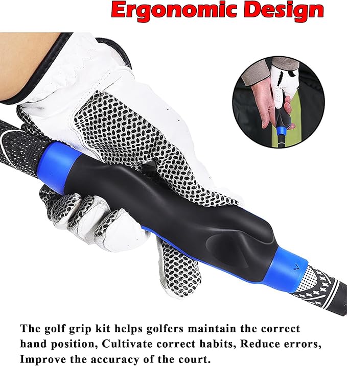 2 Pcs Golf Grip Trainer, Lightweight Golf Training Aid to Help Train Correct Hand Position, Right Hand Golf Swing Trainer