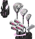 Precise AMG Complete Womens Golf Clubs Set, Includes Driver, Fairway, Hybrid, 6-PW Irons, Putter, Stand Bag, 3 H/C's, Golf Clubs Women Right Handed, Regular & Petite Sizes