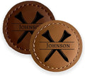 Premium Custom Golf Wedding Gift | Laser Engraved Magnetic Vegan Leather Golf Ball Marker | Golfers Mother's Day | Small USA Business | Golf Marker for Events Tournaments