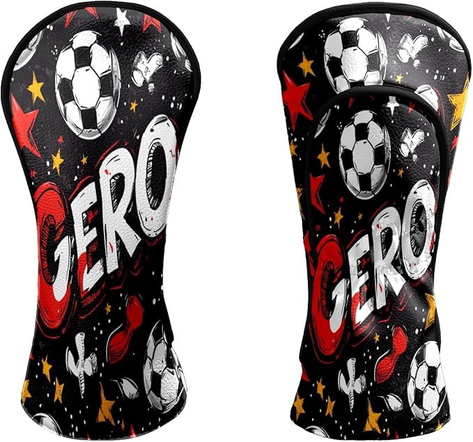 Premium Leather Golf Club Headcovers,Orange Cat Fits Driver Hybrid Fairway 3/5 Wood,with Scratch-Resistant Lining, Gift for Men and Women