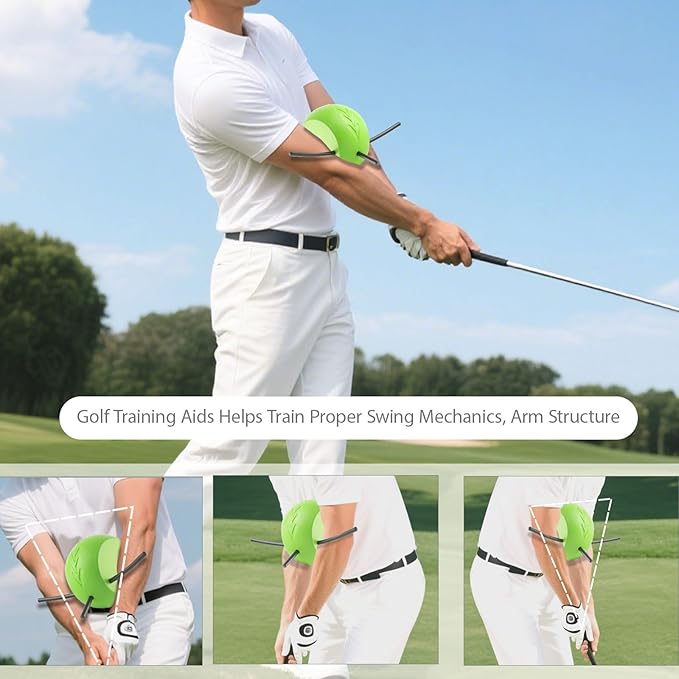 The Connector Golf Training Aid,Simple and Effective Training Tool,Golf Swing Trainer for Posture Correction Practice,Golf Training Aids Helps Train Proper Swing Mechanics,Arm Structure