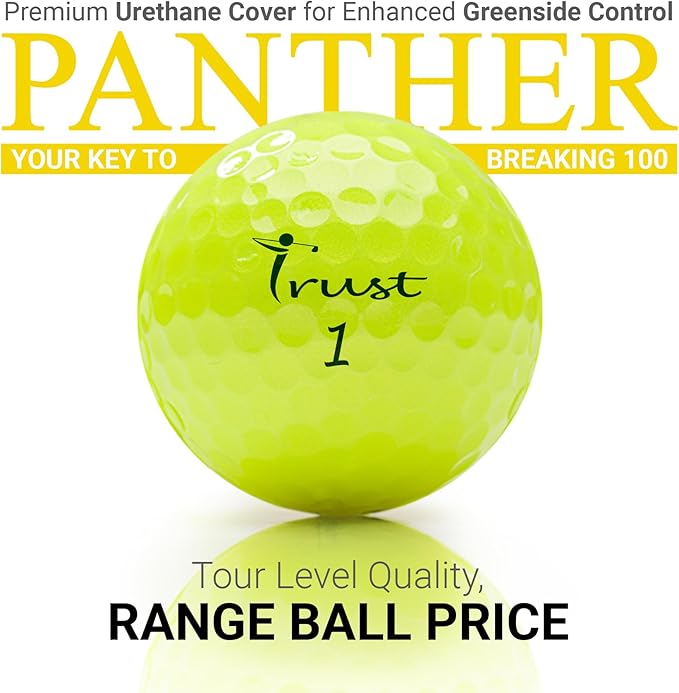 Trust Panther,Extra Thin Urethane Cover with Max COR Big Core,Soft & Elasticity Feel, Green Side Control with Distance
