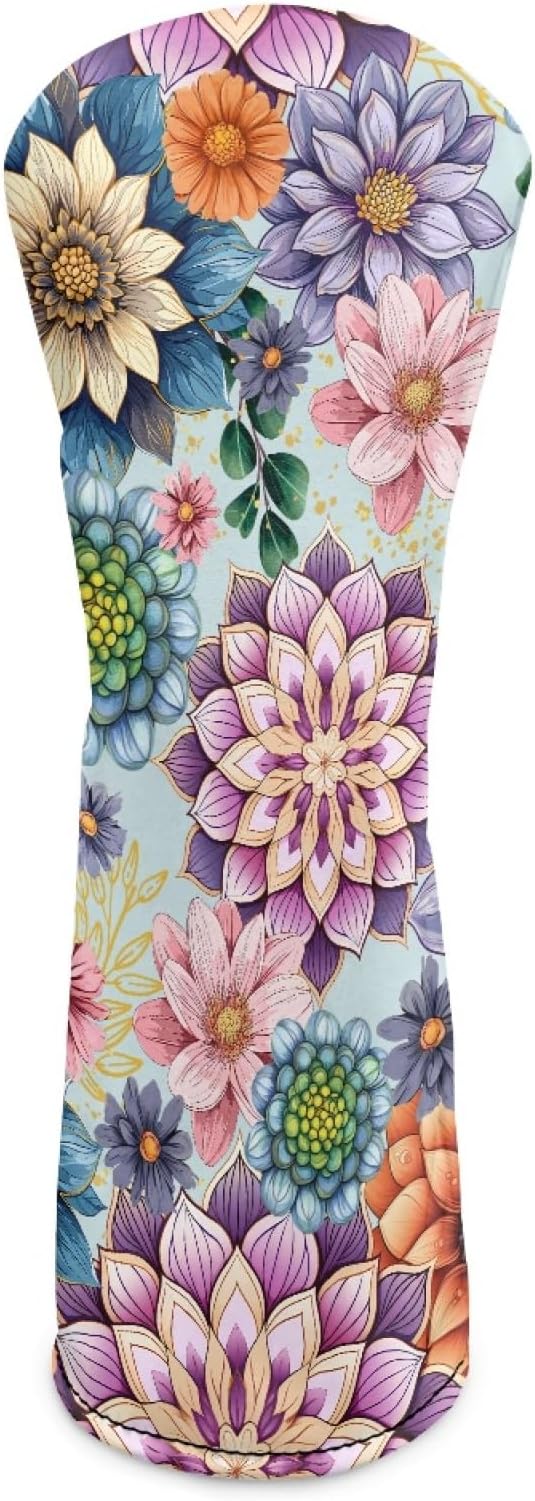 Golf Club Head Covers for Club Protective, Waterproof PU Leather Driver Fairway Wood Hybrid Head Cover