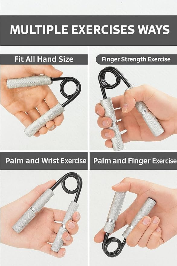 Grip Strength Trainer Set – 6 Pack Adjustable Hand Grippers with Non-slip Handles for Forearm,Wrist,Finger Strength-Strengthener Kit for Fitness,Rehab and Athletes