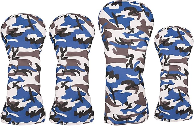 Golf Builder Blue Camouflage Golf Club Driver Fairway Wood Hybrid Head Cover Camou 1 3 5 UT Cover