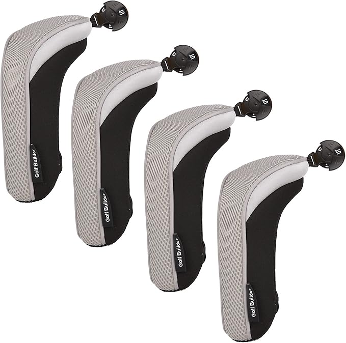 Sword &Shield sports Golf Hybrid Club Head Covers Set of 4 with Interchangeable No. Tag UT Cover