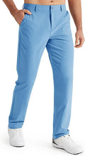 Libin Mens Golf Pants Stretch Work Dress Pants 30"/32"/34" Quick Dry Lightweight Casual Comfy Trousers with Pockets