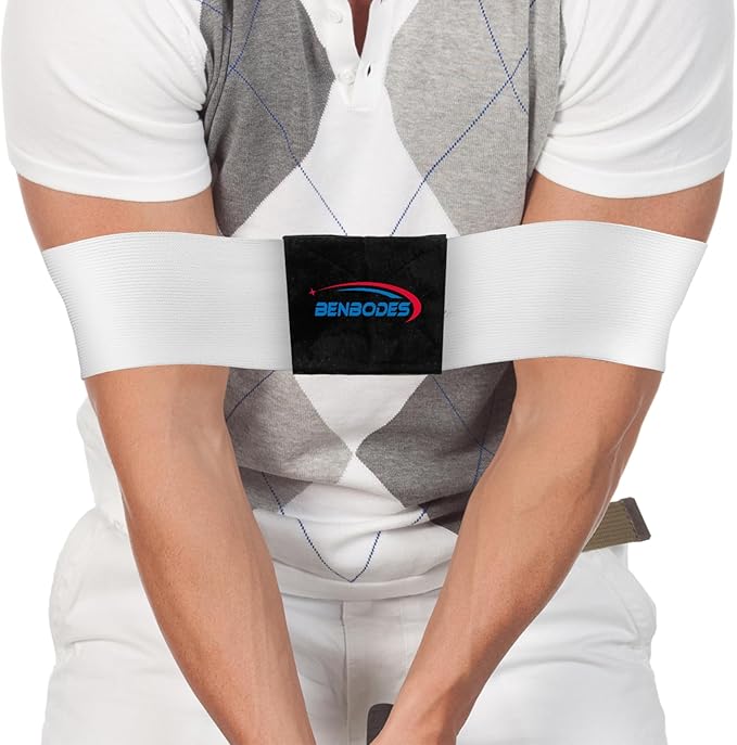 Golf Swing Training Aid - Muscle Memory & Connection Swing Corrector for Golfers, Arm & Elbow Posture Trainer for Right/Left Handed Beginners, Golf Trainer Arm Band for Indoor/Outdoor Club Practice