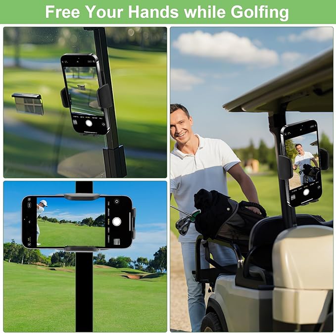 Golf Cart Phone Holder Magnetic for EZGO Club Car Yamaha, Magnetic Phone Holder for Golf Cart, Fits for iPhone Samsung Galaxy Google Pixel, Golf Cart Accessories Essentials, Golf Gifts for Men Women