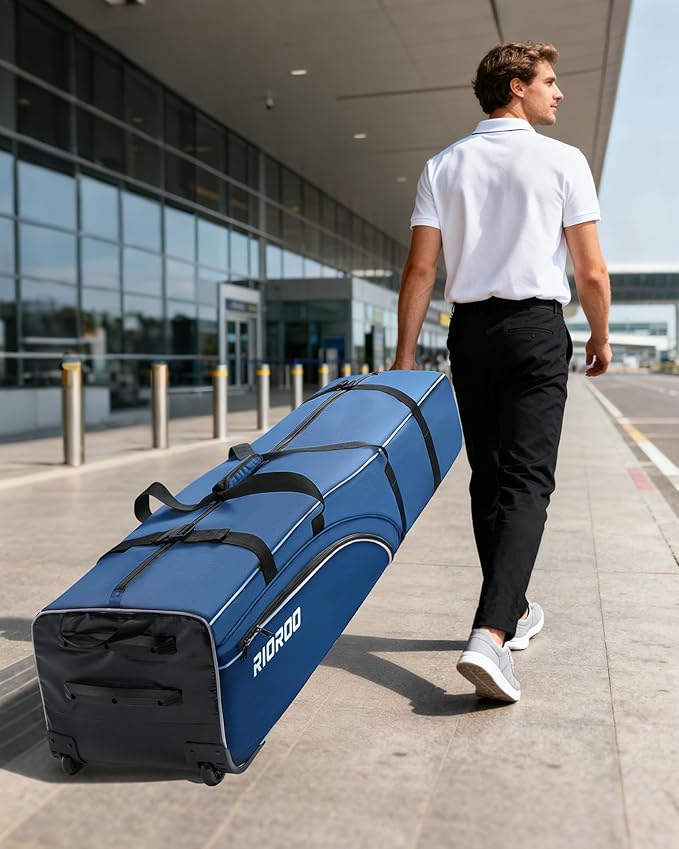 Golf Travel Bags for Airlines with Wheels, Soft-Sided 900D Oxford Cover, Padded Club Protection, Universal Fit Golf Gifts for Men and Women