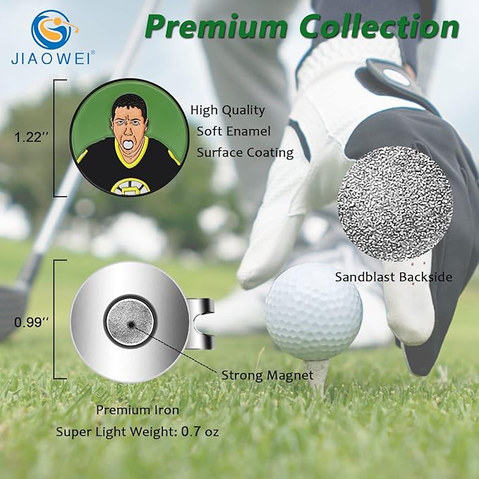 Enamel Golf Ball Marker with Magnetic Hat Clip - Funny Golf Accessories - Great Gift for Golf Lovers