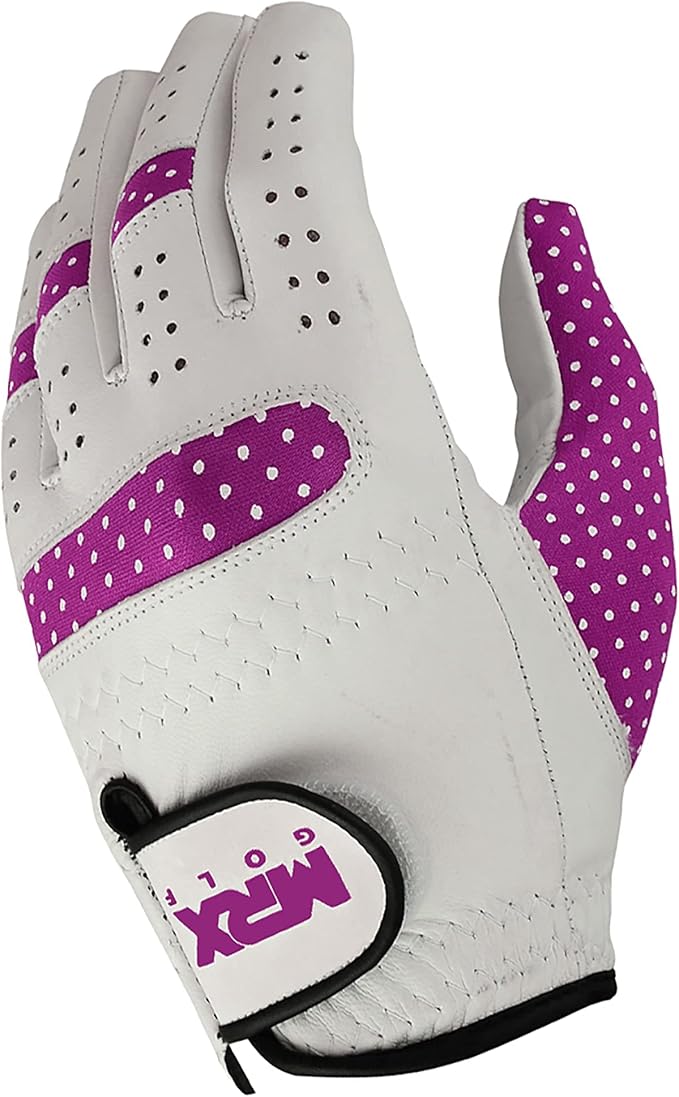 MRX Women Golf Glove Left Handed Golf Gloves Sweat Resistant Soft Cabretta Leather Regular Fit Women Golfer Glove
