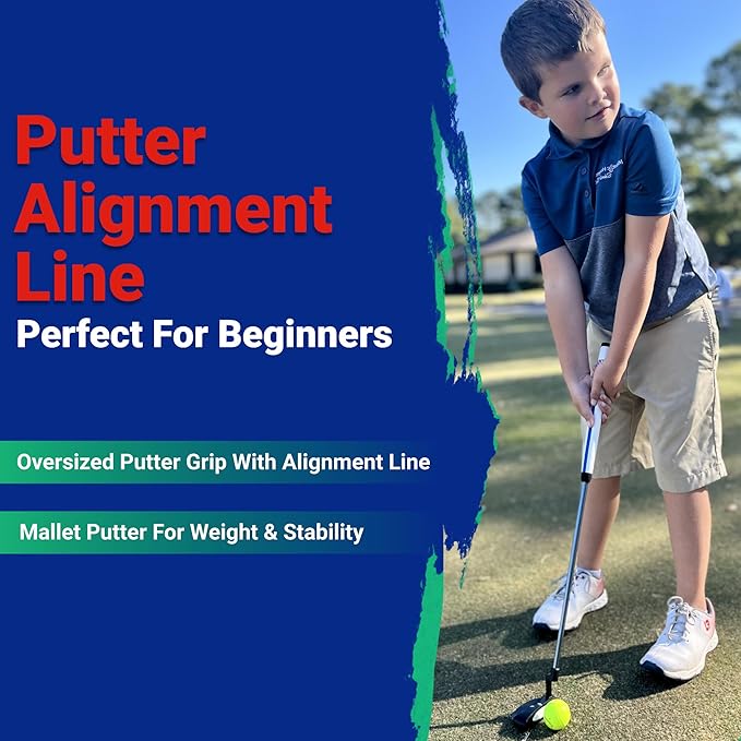 Fingerprints Junior Golf Club Set - Perfect for Junior Golfers - Left-Handed & Right-Handed Options - Complete Set in Multiple Sizes with Driver, Hybrid, 7i, PW, Putter & Stylish Stand Bag