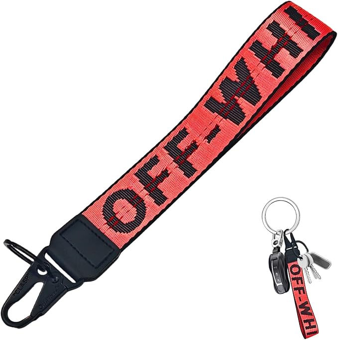 Fashionable Car keychain, Fabric Wrist Strap With Key Ring, Can Be Used To Hang Car key chain, Wallets, Jeans Decorations, Key Chain Accessories(Orange)