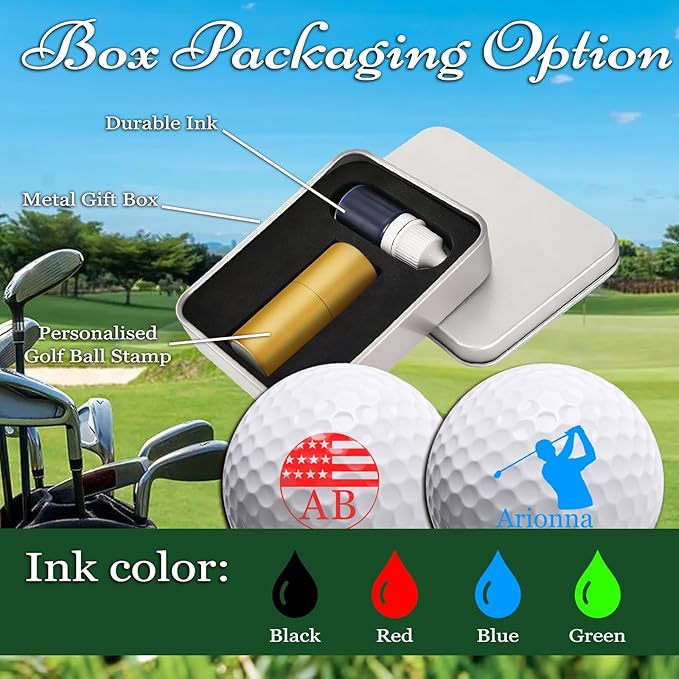 Golf Ball Stamp Personalized Custom Golf Ball Marker with Name Logo Monogram Customized Stamper for Golfers for Men Dad Retirement Father's Day Birthday Gifts