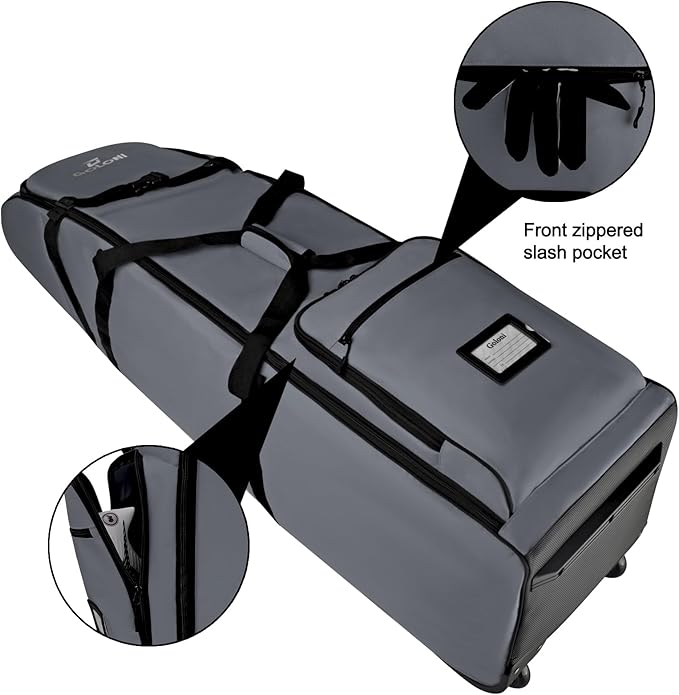 Goloni Golf Travel Bag with Wheels, Golf Travel Case for Airlines, 900D Heavy Duty Oxford Wear-Resistant Soft-Sided