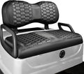 NOKINS Golf Cart Seat Covers, Fit for YAMAHA/G29/Drive2 OEM Standard Front Seat Cushion, Yamaha Accessories Vinyl Seat Covers, No Nails Required(Carbon Fibre Black and Black)