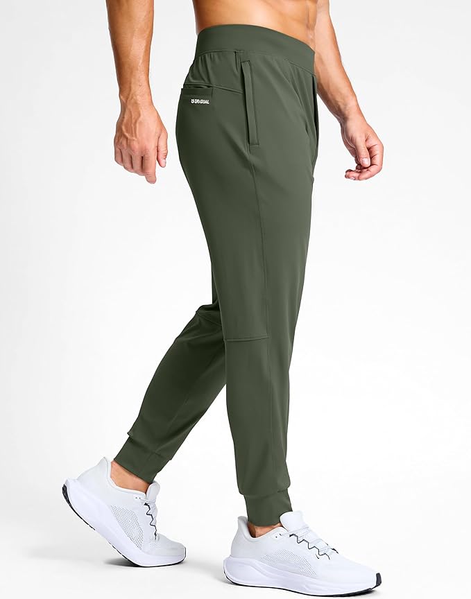 G Gradual Men's Golf Joggers Pants with Zipper Pockets Stretch Sweatpants Slim Fit Track Pants Joggers for Men Work Running