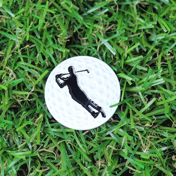Myartte Creative Golf Ball Marker Soft Enamel Golf Markers 24.4MM Assorted 5 Pcs
