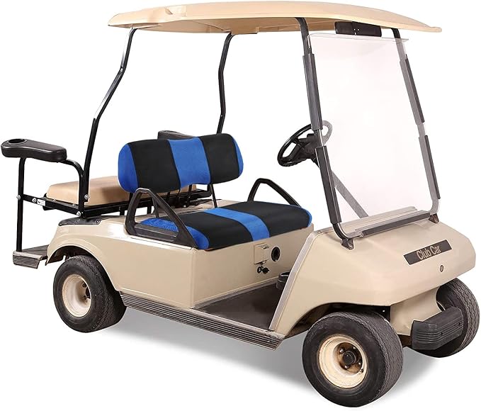 Golf Cart Front Seat Cover Kit, Fit for Club Car DS OEM Ordinary Seat Cushion, No Need to Use Gun Nails, Golf Cart Washable Seat Cover, Cool in Summer and Warm in Winter