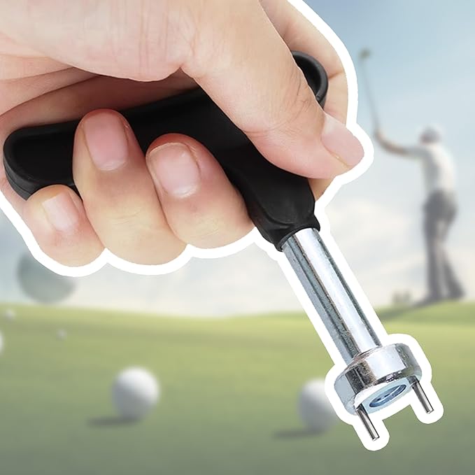Golf Spike Wrench Zinc Alloy Golf Spike Tool with Ergonomic Handle Universal Spike Shoes Replacement Tool for Spike Shoes