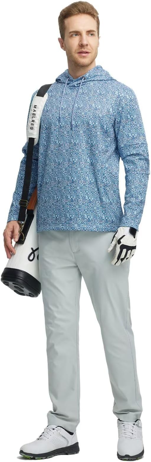 Hoodies for Men Golf Fleece Hooded Sweatshirts Dry Fit Athletic Lightweight Casual Midlayer Mens Hoodies Pullover