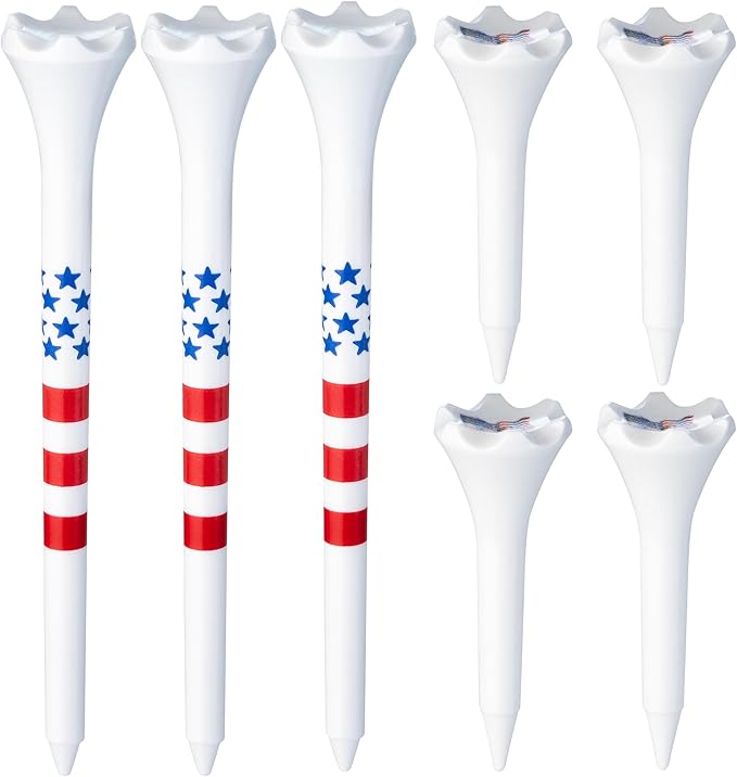 NorthPointe Golf Tees Plastic Combo Length Pack of 50 Includes (40 Count) 3 ¼” Plastic Golf Tees + (10 Count) 1½ Plastic ShortTees for Irons, Hybrids, Par Threes